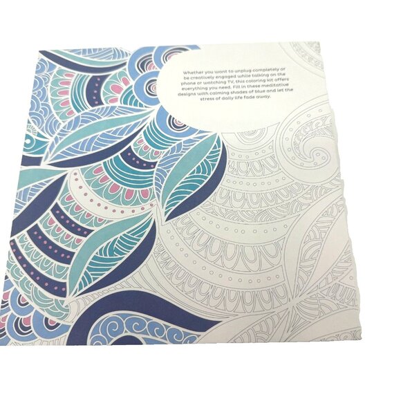 Vive Le Color! Serenity Adult Coloring Book & Pencils, Color Therapy Kit - Picture 8 of 14